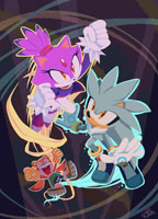 GABS SAM Artwork of Blaze, Marine, and Silver