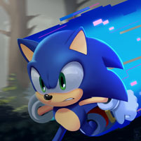 Sonic Running Art by Hikariviny