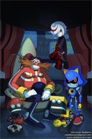 Eggman, Sage, and Metal Sonic, by Christian Dobbins