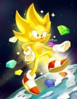 Super Sonic art, by honey_bits