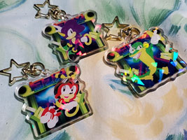 Team Chaotix Keychains by SegaMew